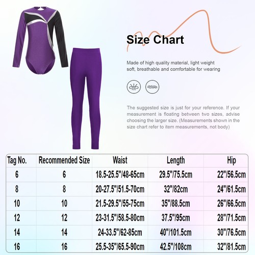 Kids Girls Set Cutout Back Outfits Stage Performance Dancewear Train Outfit - Picture 96 of 111