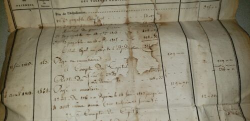 Rare 1816 FRENCH DESIGNATION EMPLOYMENT DOCUMENT - Picture 8 of 12