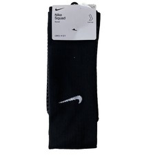 Nike Squad Soccer Knee High Socks Black Men L 8-12 Women 10-13