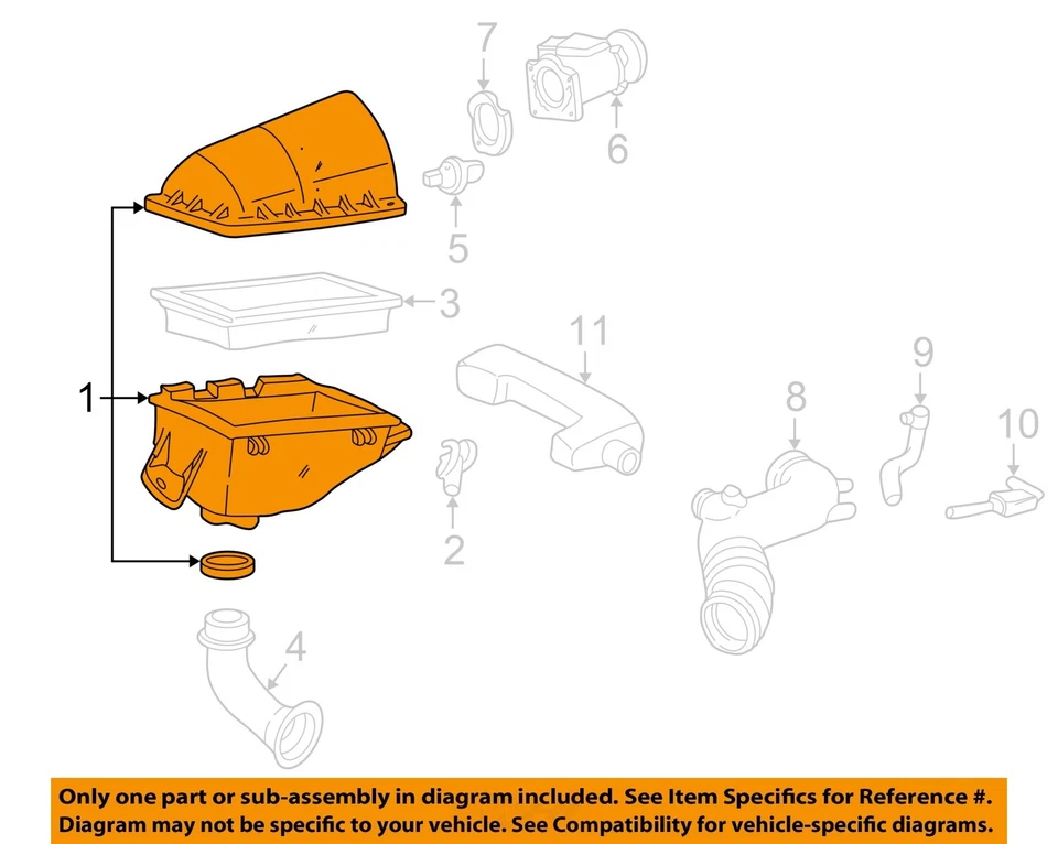 Conjunto de purificador de ar usado serve: 2010 Lincoln & TOWN CAR 4.6 grau A - Imagem 3 de 4