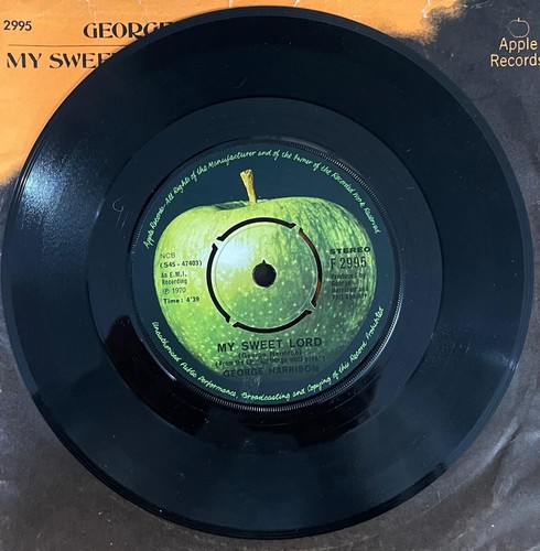 George Harrison - My sweet lord 7" single - Made in Denmark - Different cover - Imagen 4 de 4