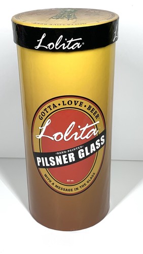 Lolita Pilsner Glass Gotta Love Beer Garden Collection Message in glass Box NEW - Picture 11 of 13