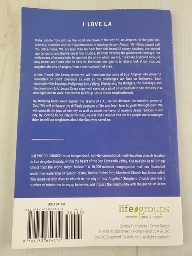 I Love LA (Los Angeles) Shepherd Church Book Study Guide 7 Week Study - Imagen 2 de 10