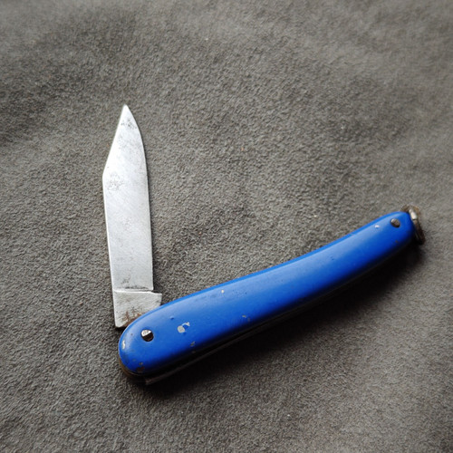 GARANTIE SOLINGEN Vintage Taschenmesser blaue Metallschalen Made In Germany - Bild 4 von 6