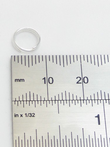 1 x 8mm split ring sterling silver .925 charm keyrings rings - Picture 2 of 5
