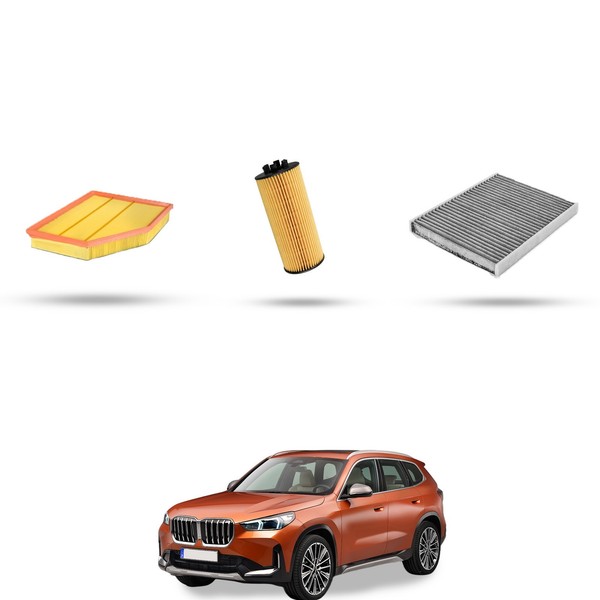 Hoffcar Wartungskit - 3 Filter Kompatibel Mit Bmw X1 (U11) 18I 100KW Ab 2022-image