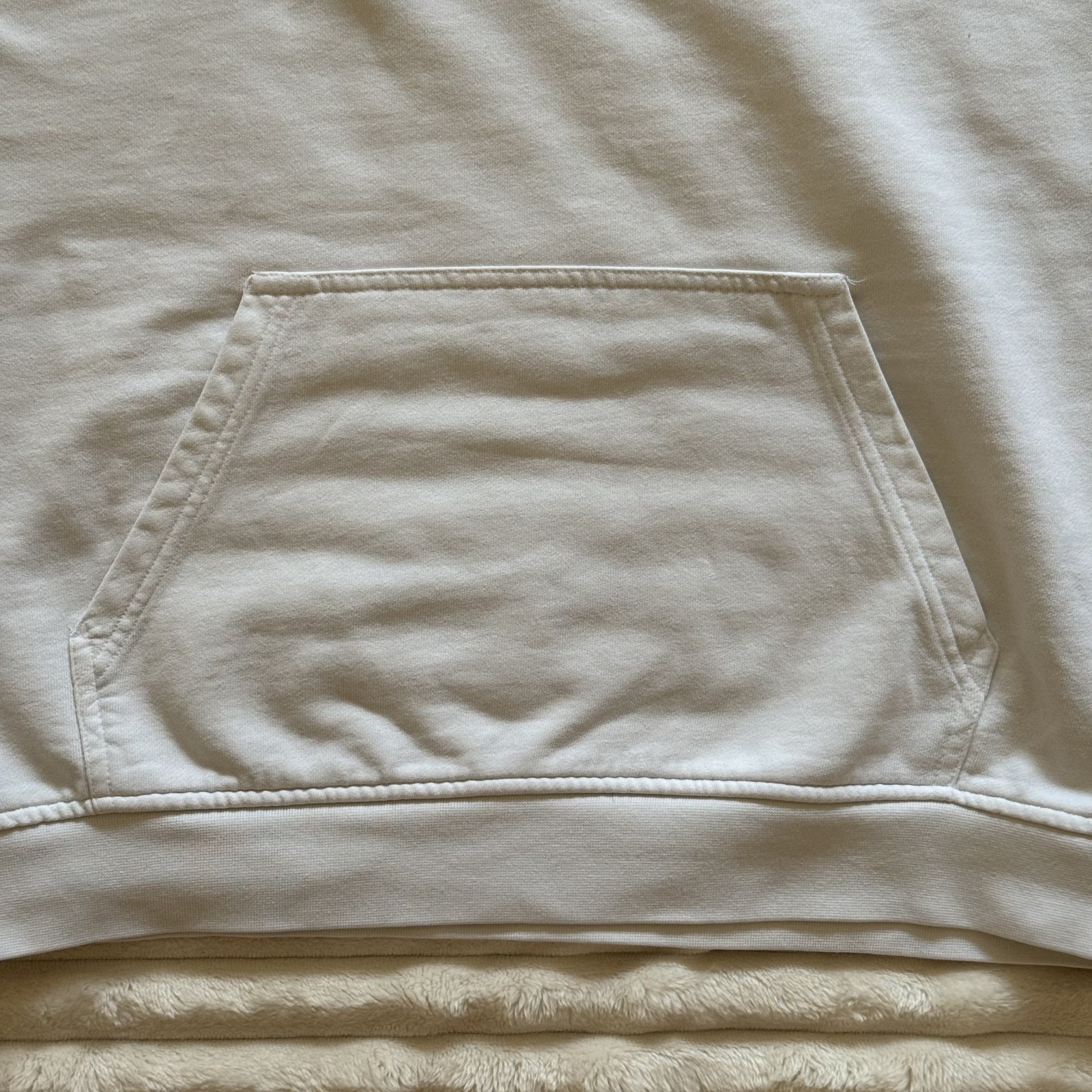HELLY HANSEN LOGO HOODIE WHITE M MEN’S 100percent COTTON HALF ZIP FLEECE SWEATSHIRT image 5