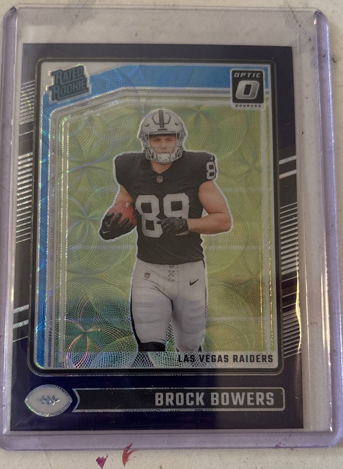 2024 Panini Donruss Optic - Rated Rookie Brock Bowers #215 Purple Scope Prizm RC