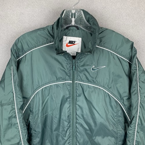 Giacca a vento Nike vintage anni 90 Forrest verde grande swoosh donna taglia M - Foto 5 di 13