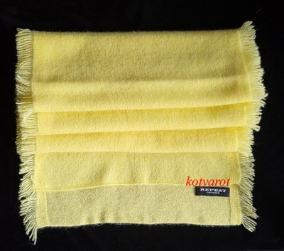 REPEAT Cashmere Schal 100% Kaschmir Kaschmirschal mit Fransen Gelb Feinstrick