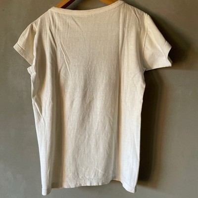 1940s–50s American Vintage US Army T-Shirt Binder Neck Flocked