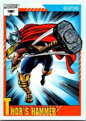 1991 Marvel Impel Universe - Weapons - Thor's Hammer #128