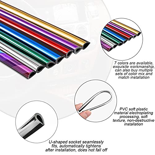 Car Air Conditioner Decoration Strip for Vent Outlet, 20 Pieces Universal Blue