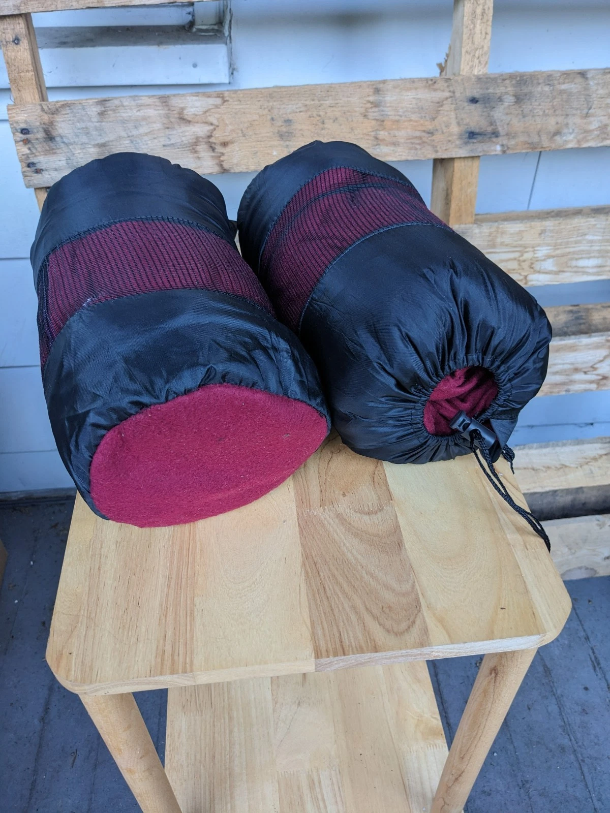 50 Degree Fleece Sleeping Bag Burgundy 32"x75" Camping Survival Emergency