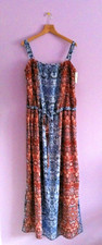 Maxi Dress 2X NWT Vince Camuto Paisley Print Sheer Lined Sleeveless Summer $144