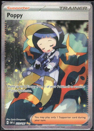 Poppy 227/197 Holofoil Special Illustration Rare Obsidian Flames NM Pokemon