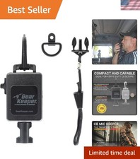 CB Mic Keeper Retractable Microphone Holder - Features Heavy-Duty Snap Clip M...