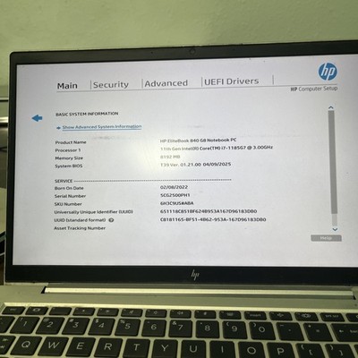 HP EliteBook 840 G8 Laptop Intel Core i7 1165G7 2.8GHZ 14'' NO RAM NO SSD