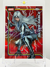 2026 Topps Chrome Red Refractor Marvel Silver Sable #158 Numbered 1/5 1st Print
