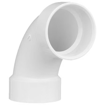 Pvc Elbow, 90 Degrees, Long Sweep, Hub, 3 In Pipe Size, 1Wjz3
