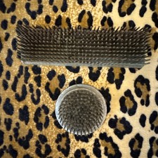 Vintage Metal Flower Frog Lot Of 2 Rectangle Round Heavy Spikes Points 0914