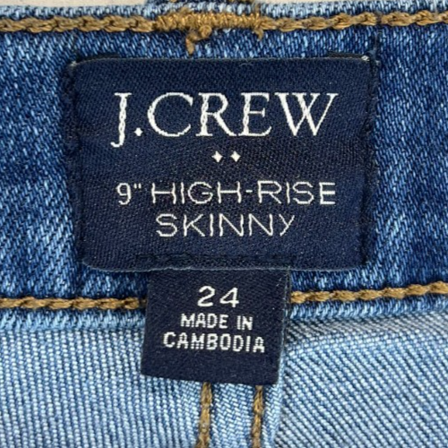 J. Crew Jeans - Womens Size 24 - Blue - Skinny 9" High Rise - Distressed (3817) - Picture 16 of 19