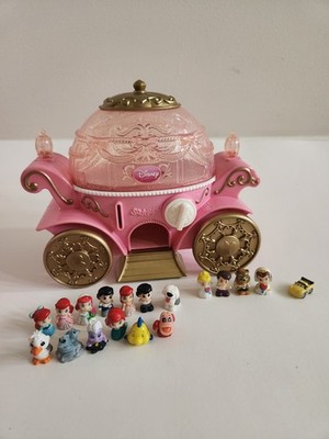 Lot Of 18 Disney Princess Squinkies Carriage Dispenser Little Mermaid Cinderella