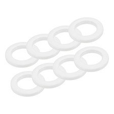 8 Pcs Curtain Grommets 1-3/5" ID Matte Style Curtain Eyelet Ring White 