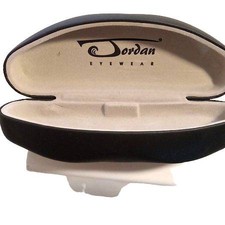 Jordan Eyewear Black Hard Shell Glasses Case Gray Felt Lining Sunglasses