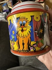VINTAGE TIN LITHO WIND UP MUSIC BOX CIRCUS TOY WEST GERMANY LORENZ BOLZ ZIRNDORF