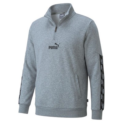 Puma Herren 1/4 Zip Mid Layer Top Medium Grau Golf Training Stretch Taschen