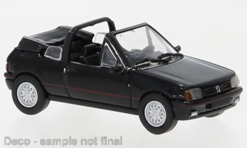 Brekina PCX870503 - 1/87 Peugeot 205 Cabriolet, schwarz, 1986 - Neu - Bild 1 von 1