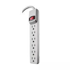 2 Ft. 6-Outlet Power Strip with Overload Protection