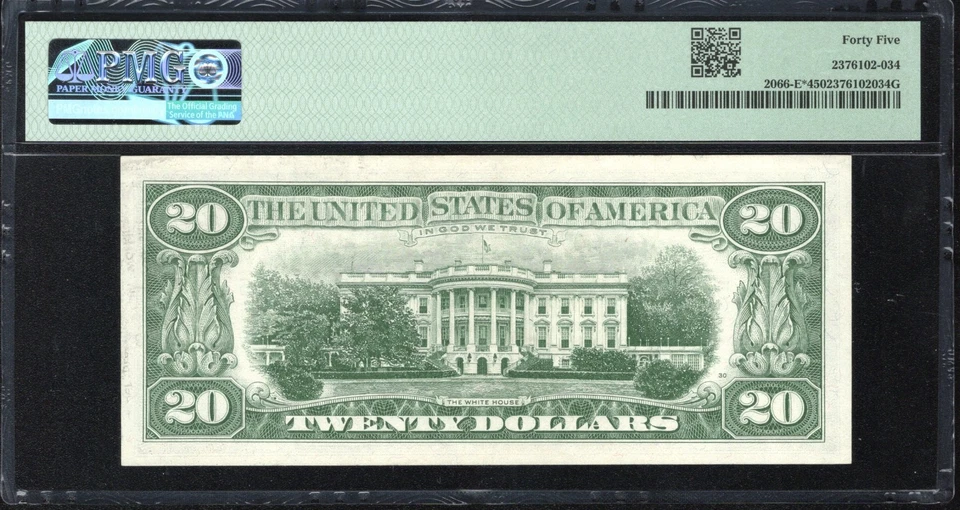 1963-A $20 RICHMOND STAR FEDERAL RESERVE NOTE PMG 45 Fr 2066-E* 60344 - Image 2 of 2