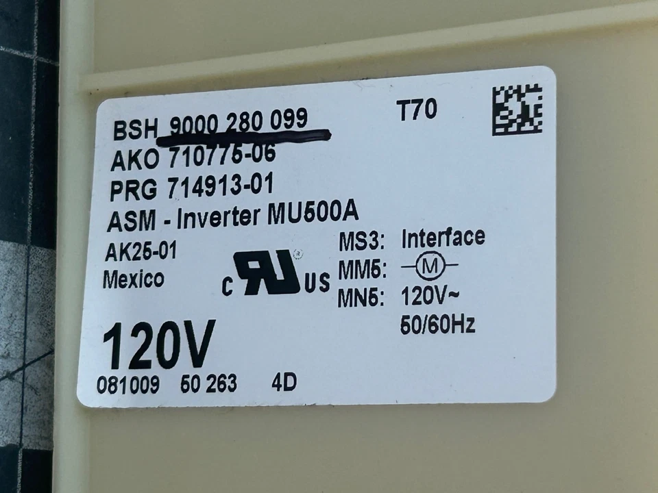 Placa de controle de lavadora Bosch P# 9000280099 - Imagem 3 de 3