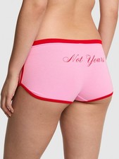 Victoria's Secret PINK - L Cotton Dorm Boyshort Panty - Pink "Not Yours" Large