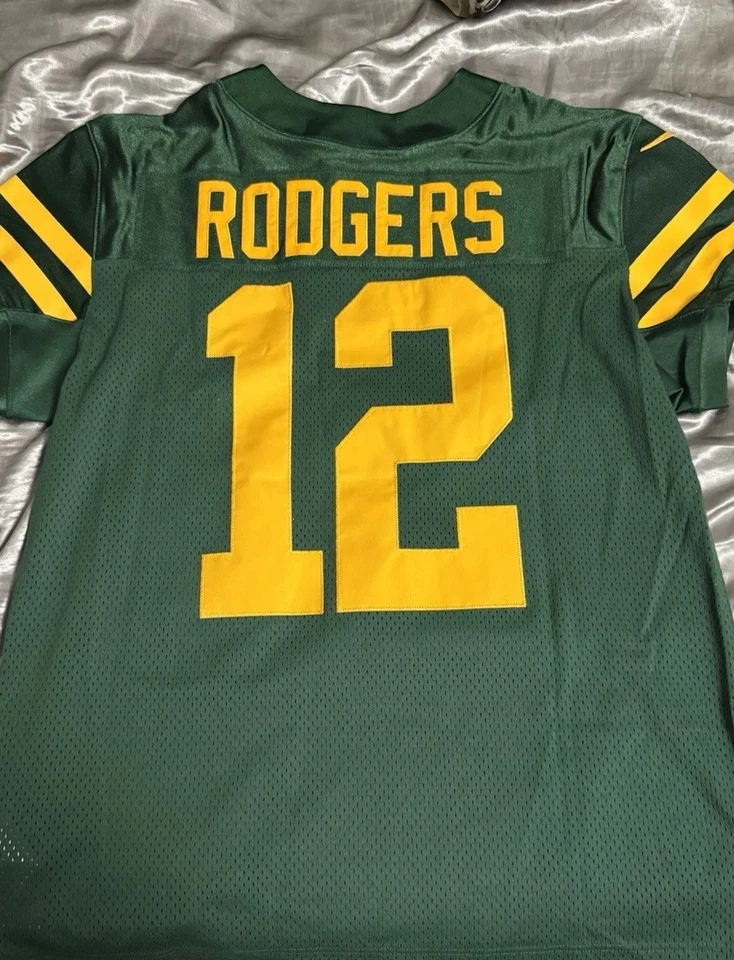 Camiseta Nike Vapor Elite Masculina Aaron Rodgers Throwback Green Bay Packers Tamanho 44 - Imagem 2 de 2