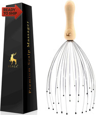 USAGA 32 Fingers Head Massager, Head Scratcher Scalp Massager, Stocking Stuffer