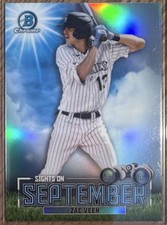 Topps 2023 Bowman Chrome Zac Veen #SOS-10 Sights on September Colorado Rockies