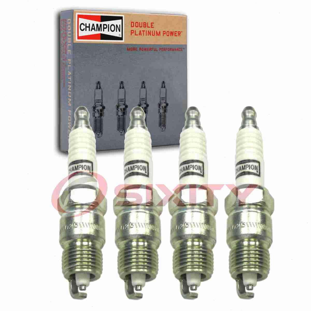 4 pc Champion Double Platinum Spark Plugs for 1987-1990 Oldsmobile Cutlass jf