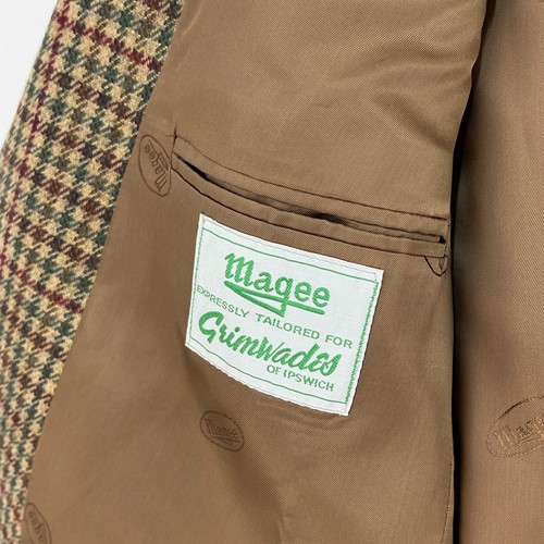 Magee Huntsman Tweed Jacket Mens 40R Brown Wool Reid & Taylor Hacking Blazer - Picture 13 of 16