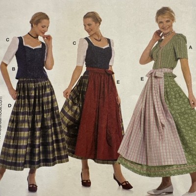 Sewing Pattern Dirndl - Burda 7870 - size 12-30 size 38-56