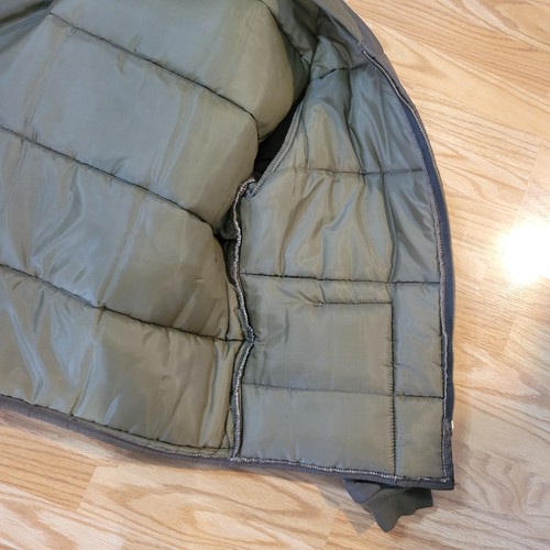 Vintage 1980s Big Smith Puffer Jacket Coat Men' Size Large Zip Up Pockets Green - Picture 14 of 21