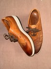 Johnston & Murphy Wingtip Brogue Lace Up Brown Sneakers Men Rubber Sole — photo 3