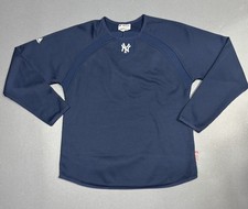 VTG New York Yankees Sweatshirt Men Large Blue Majestic Therma Base WS 2009