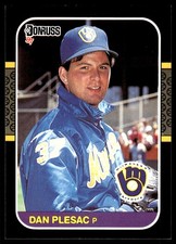 Dan Plesac 1987 Donruss #214 Brewers MLB READ FREE SHIPPING AutographDen