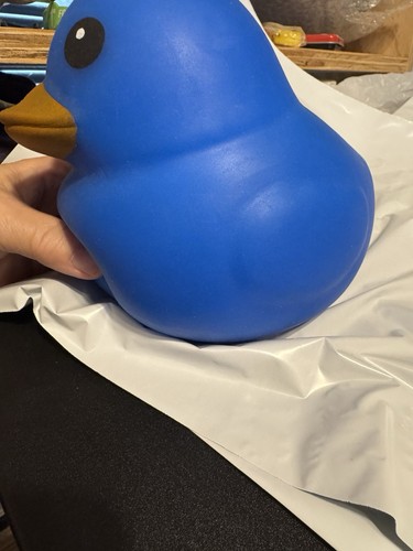 Laffy Quacks, Anatra Blu, Grande Giocattolo Stress, Nuovo con etichette - Foto 4 di 5