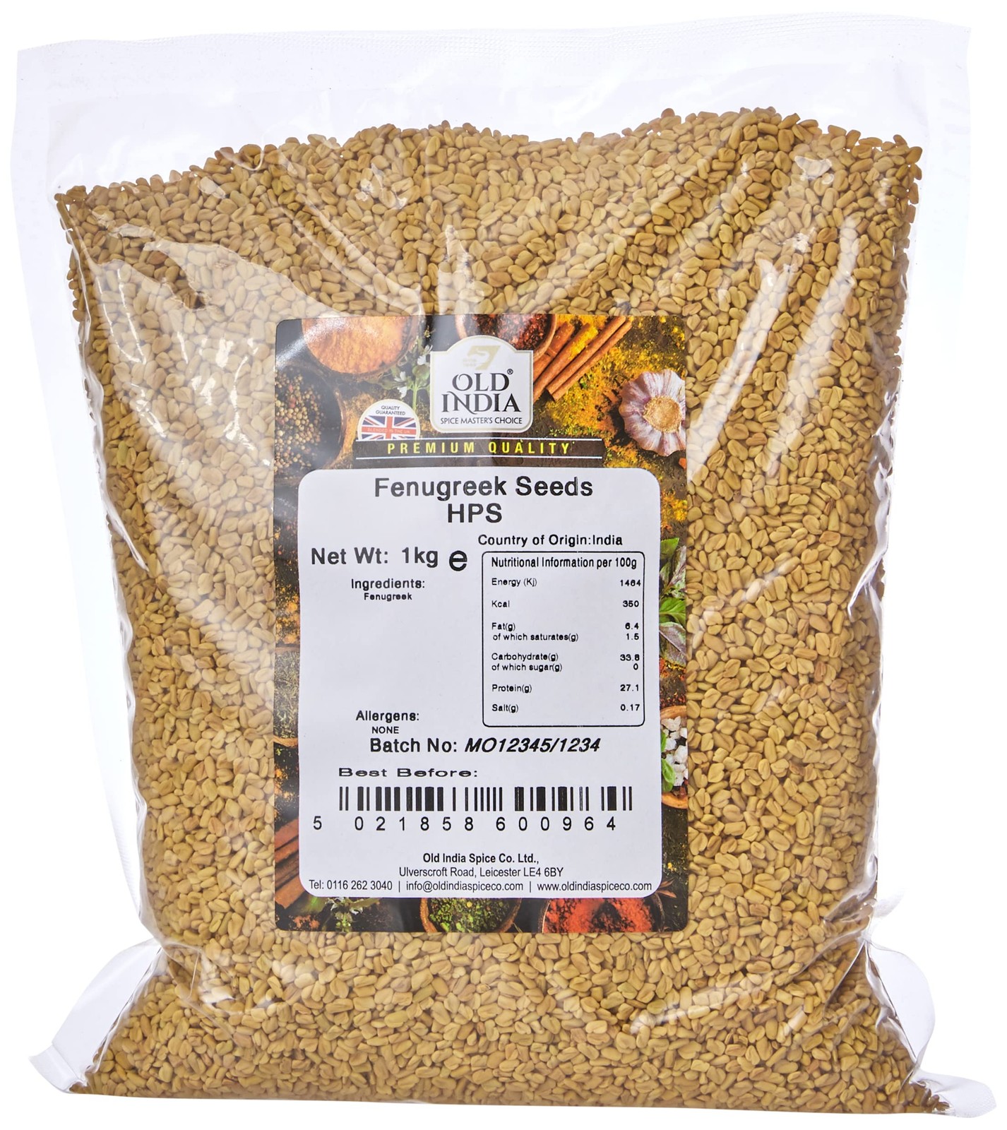 Old India Fenugreek Seeds HPS 1kg 1 kg (Pack of 1)