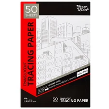 50 Sheets Translucent Vellum Paper Pap for Drawing and Tracing, 11 x 17 In