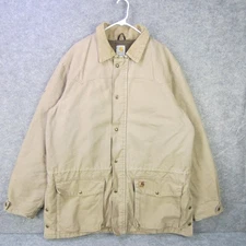 Carhartt Jacket Mens XL Duck Canvas Workwear Lined C62 SDL Distressed